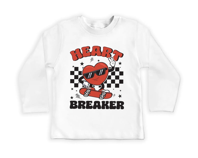 Heart Breaker Baby Sweatshirt, Adorable Kids Valentine's Outfit for Boys & Girls