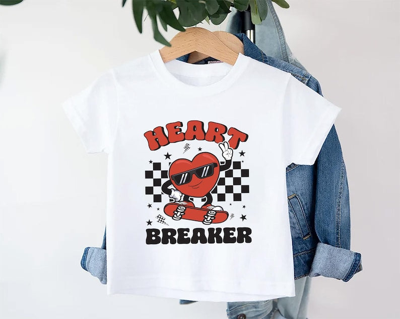 Heart Breaker Baby Sweatshirt, Adorable Kids Valentine's Outfit for Boys & Girls