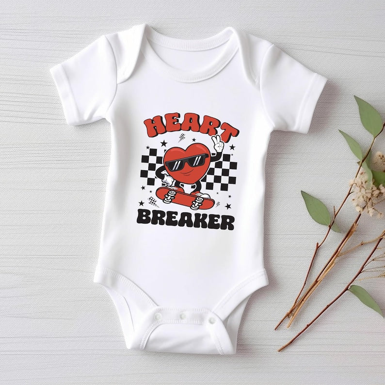 Heart Breaker Baby Sweatshirt, Adorable Kids Valentine's Outfit for Boys & Girls