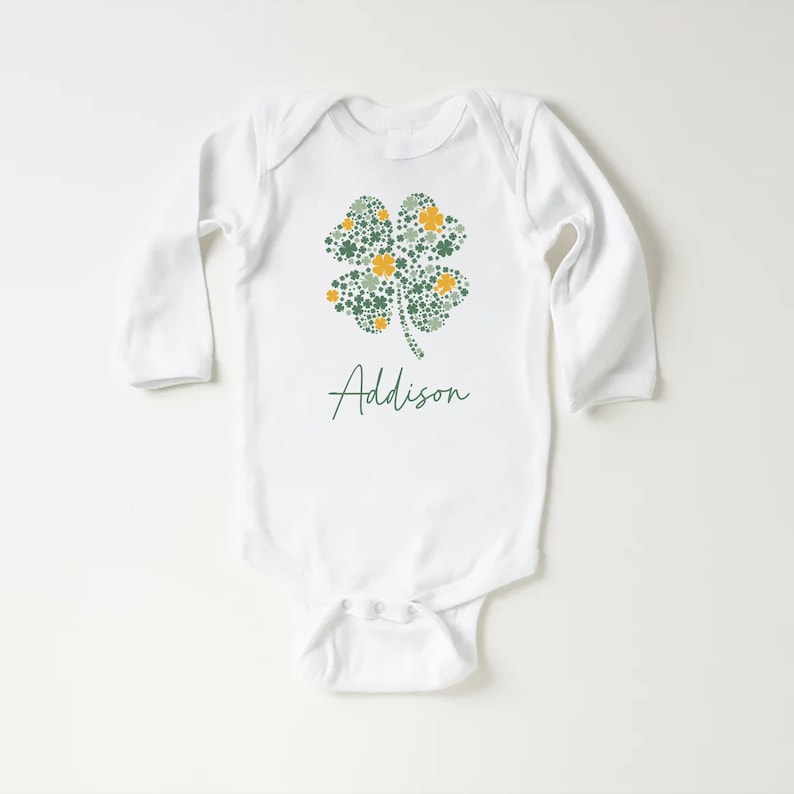 Personalized St Patrick's Day Baby Sweatshirt, Adorable Irish Outfit