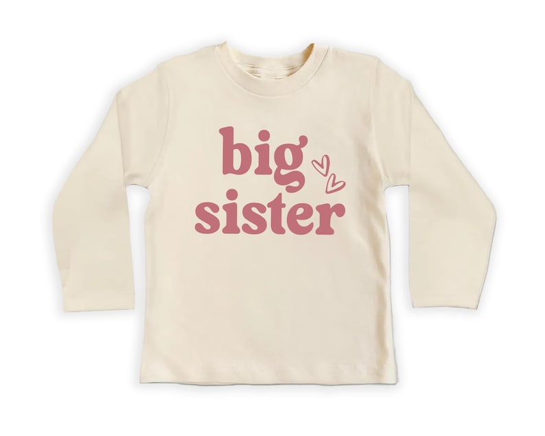 Big Sister Baby Shirt, Adorable Big Sister Gift for Girls, Pregnancy Announcement Pullover