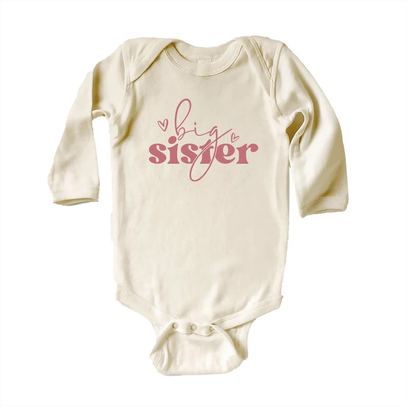 Big Sister Baby Shirt, Adorable Big Sister Gift for Girls, Pregnancy Announcement Pullover