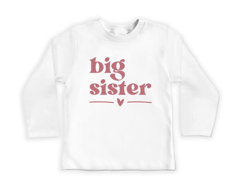 Big Sister Baby Sweatshirt, Adorable Big Sister Gift for Girls, Pregnancy Announcement Pullover