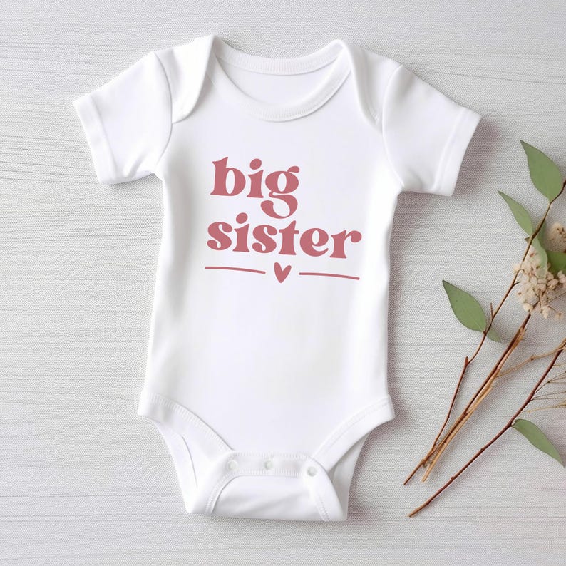 Big Sister Baby Sweatshirt, Adorable Big Sister Gift for Girls, Pregnancy Announcement Pullover