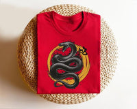 Year of the Snake Short Sleeve T-Shirt, Chinese New Year 2025 Shirt