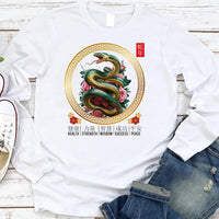 Year of the Snake Long Sleeve Shirt, Chinese New Year 2025 Long Sleeve Shirt