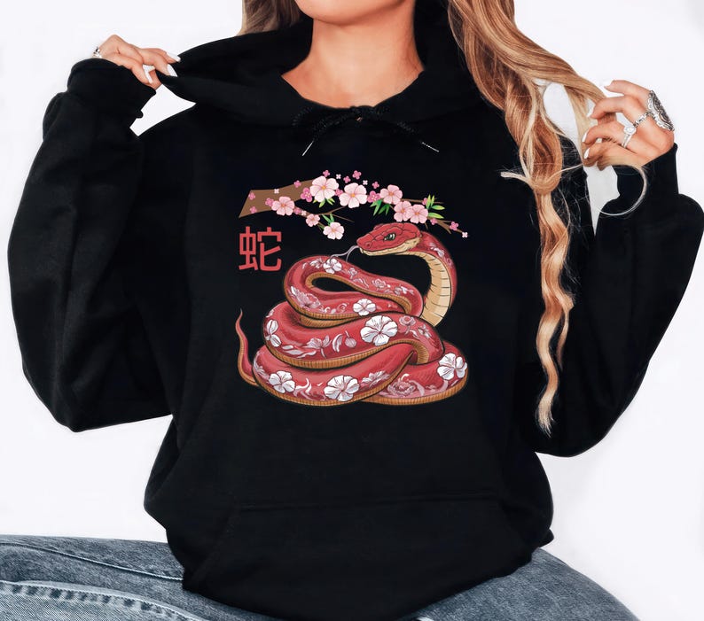 Year of the Snake Hoodie, 2025 Chinese New Year Hoodie