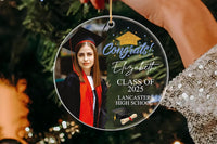 Congrats Graduation Photo Ornament, Personalized Class of 2025 Acrylic Ornament