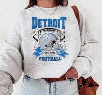 Detroit Football Vintage Sweatshirt, Classic Football Sweatshirt