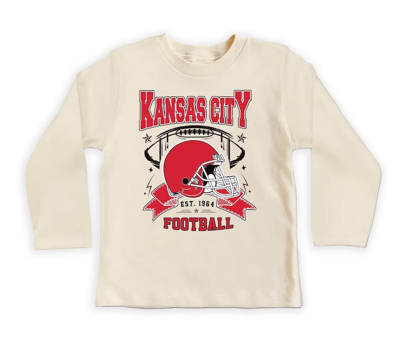 Kansas City Football Baby Sweatshirt, Classic Sunday Football Apparel