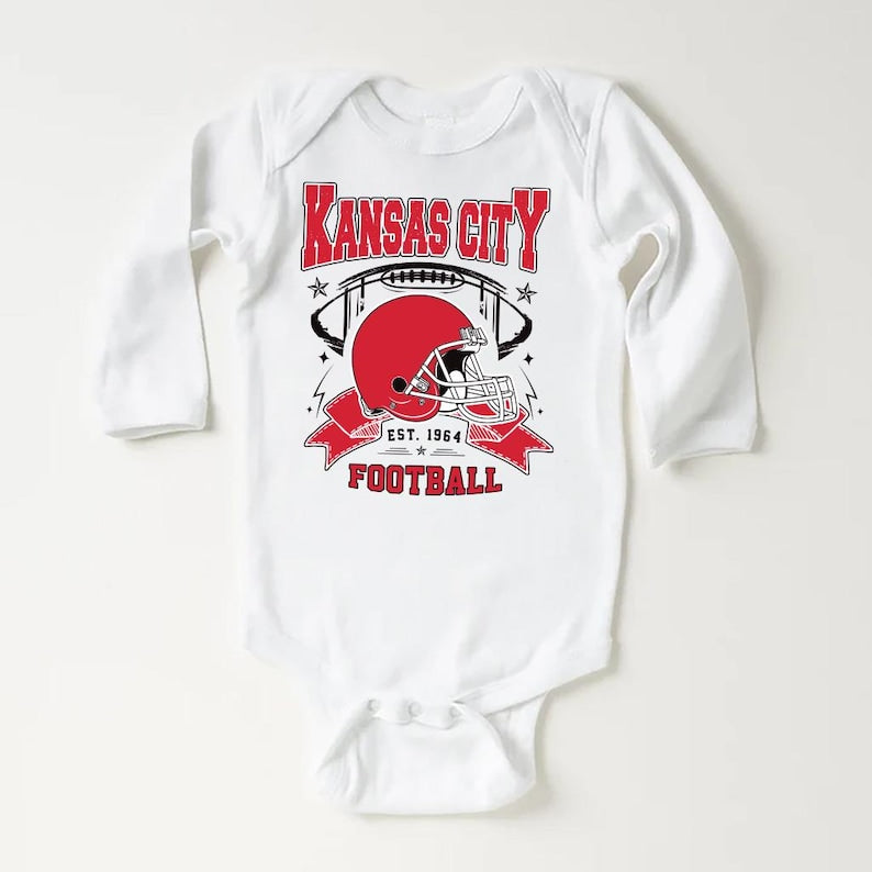 Kansas City Football Baby Sweatshirt, Classic Sunday Football Apparel