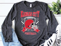 Kansas City Football Vintage Long Sleeve Shirt, Classic Football Shirt