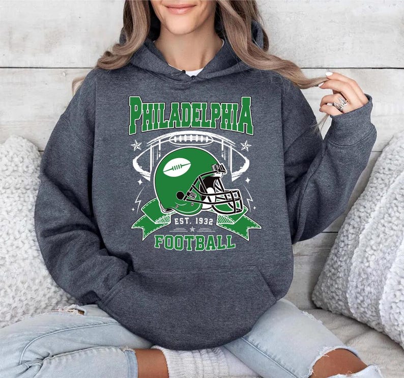 Philadelphia Football Vintage Hoodie, Classic Football Hoodie