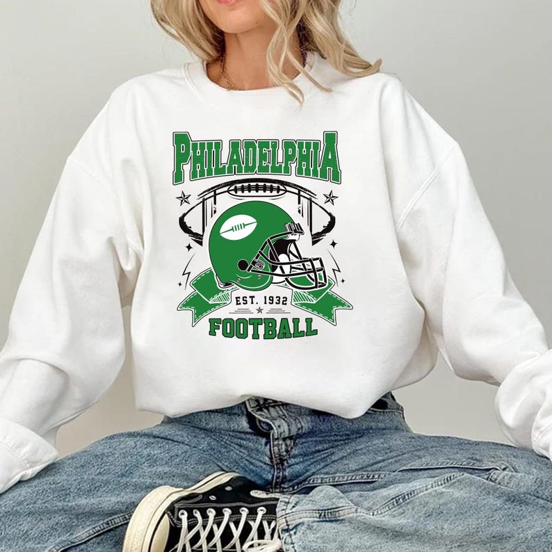 Philadelphia Football Vintage Sweatshirt, Classic Football Sweatshirt