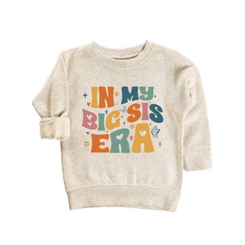 Big Sister Baby Sweatshirt, Big Sister Crew Neck, Adorable Gift for Girls