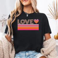 Valentine's Day Love Short Sleeve T-Shirt, Heart Graphic Shirt