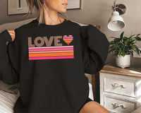 Valentine's Day Love Sweatshirt, Heart Graphic Sweatshirt