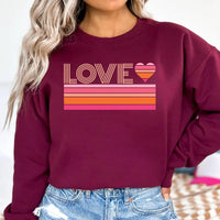 Valentine's Day Love Sweatshirt, Heart Graphic Sweatshirt