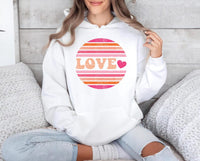 Valentine's Day Love Hoodie, Heart Graphic Hoodie