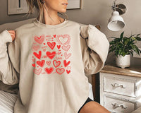 Valentine's Day Love Sweatshirt, Heart Graphic Sweatshirt