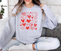 Valentine's Day Love Sweatshirt, Heart Graphic Sweatshirt