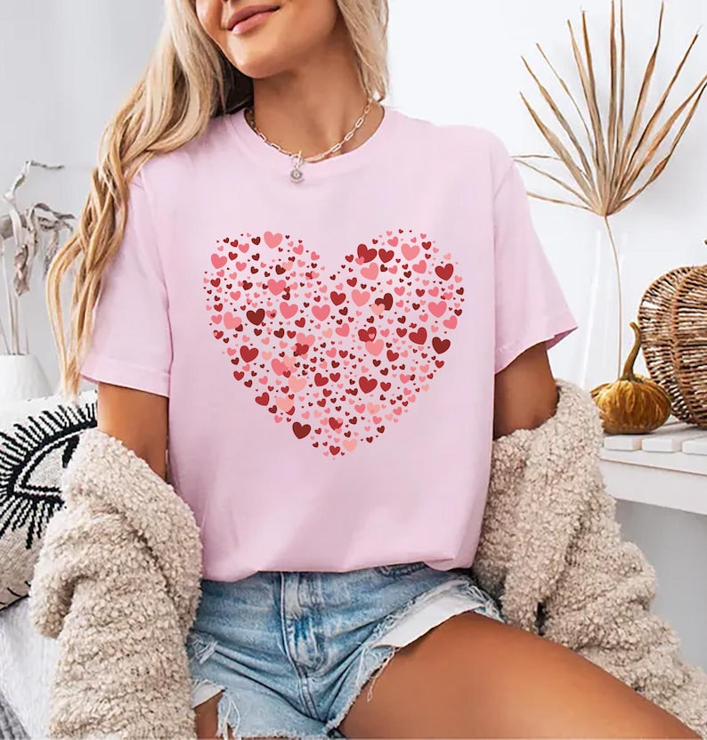 Valentine's Day Short Sleeve T-Shirt for Women