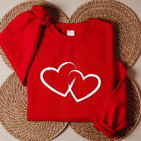 Valentine's Day Love Sweatshirt, Love Heart Graphic Sweatshirt