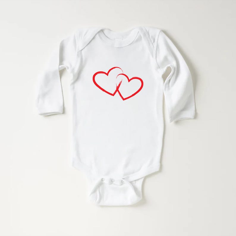 Valentine's Day Baby Shirt, Love Hearts Baby Outfit