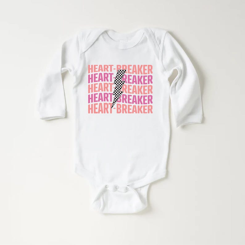 Heart Breaker Baby Shirt, Valentine's Day Kids Outfit