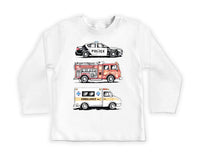 Emergency Vehicles Baby Shirt, Adorable Outfit for Boys & Girls