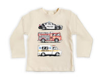 Emergency Vehicles Baby Shirt, Adorable Outfit for Boys & Girls