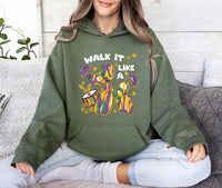 Walk It Like a Dog Mardi Gras Hoodie