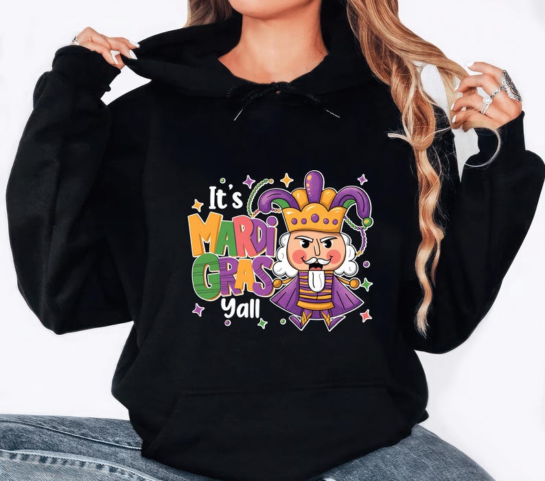 Mardi Gras Nutcracker Hoodie, Louisiana Festival Hoodie