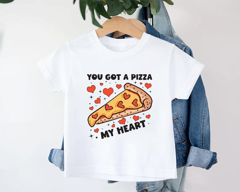 You Got A Pizza My Heart Baby Sweatshirt, Cute Valentine Day Kids Outfit