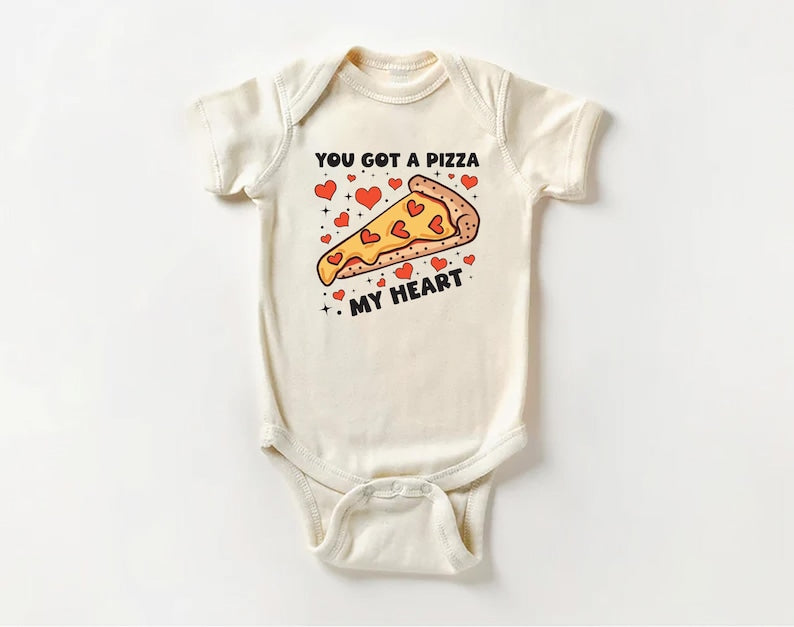 You Got A Pizza My Heart Baby Sweatshirt, Cute Valentine Day Kids Outfit