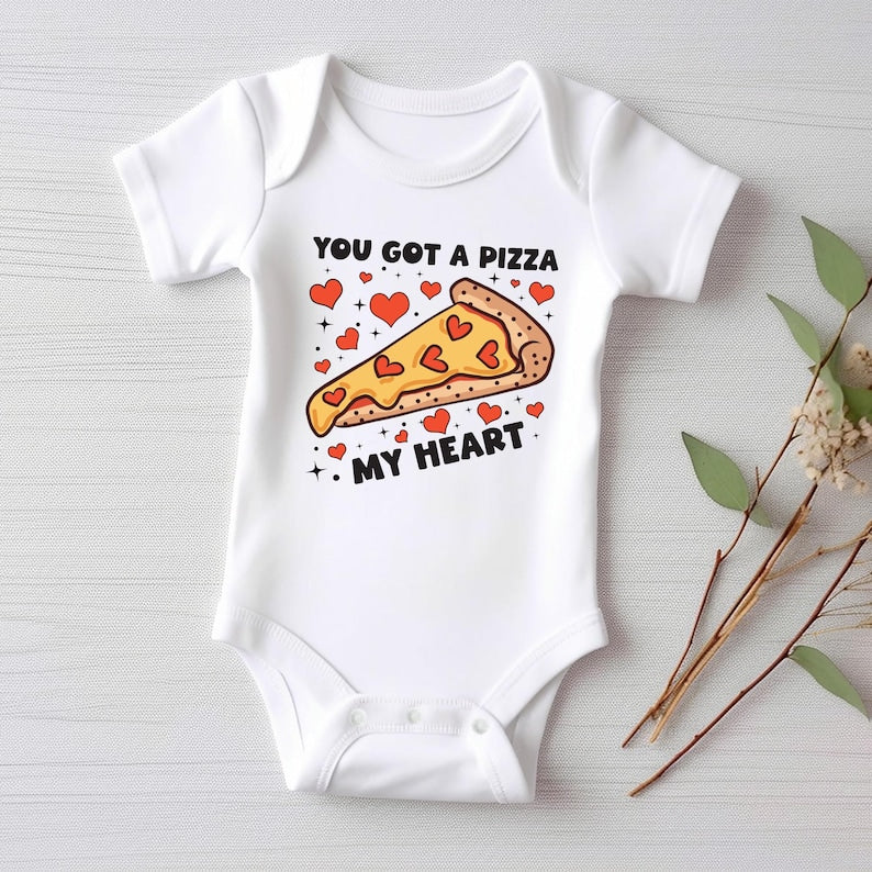 You Got A Pizza My Heart Baby Sweatshirt, Cute Valentine Day Kids Outfit