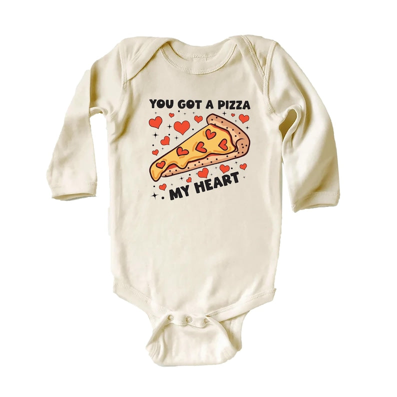 You Got A Pizza My Heart Baby Sweatshirt, Cute Valentine Day Kids Outfit