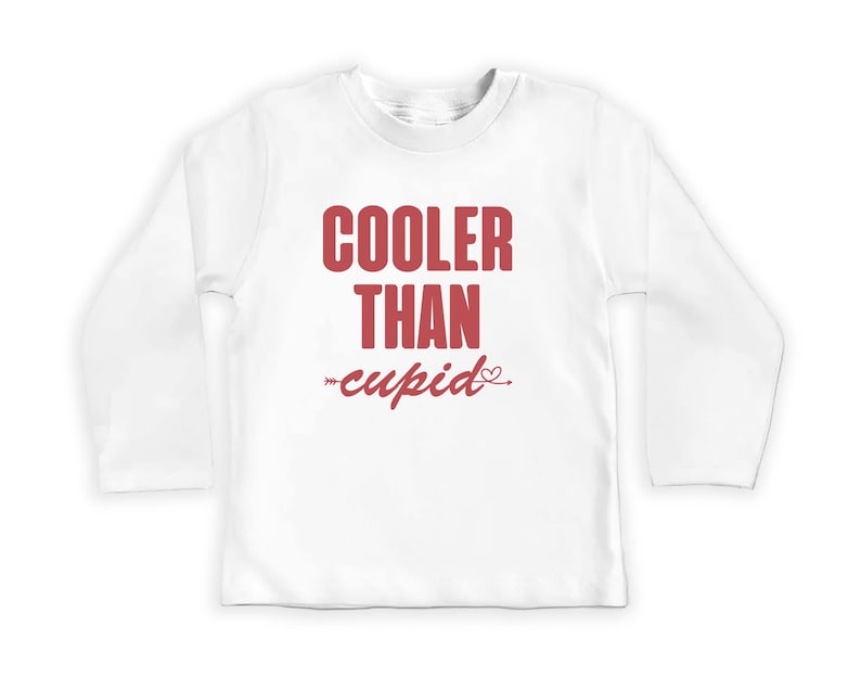 Cooler Than Cupid Baby Sweatshirt, Cute Valentine Day Kids Outfit