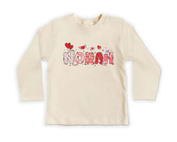 Personalized Valentine Baby Bodysuit, Cute Valentine Day Kids Outfit