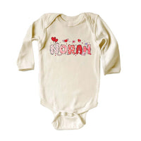 Personalized Valentine Baby Bodysuit, Cute Valentine Day Kids Outfit