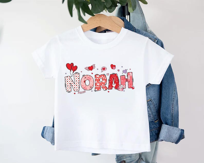 Personalized Valentine Baby Bodysuit, Cute Valentine Day Kids Outfit