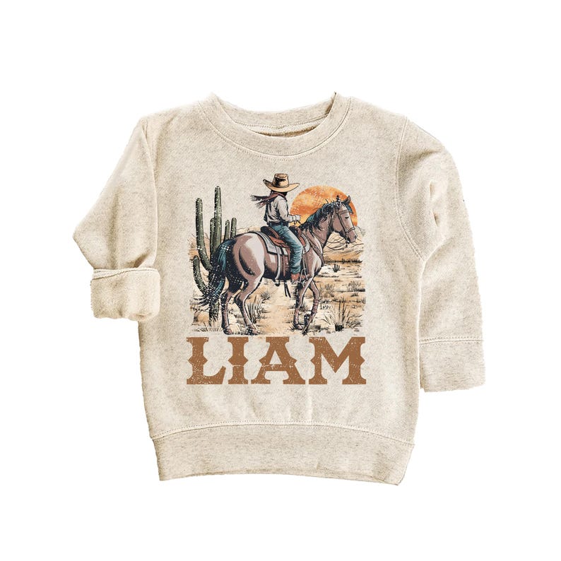 Personalized Cowboy Baby Sweatshirt, Western Baby Outfit