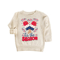 4th of July Baby Baby Sweatshirt, Fireworks Ice Cream Baby Outfit