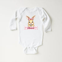 Personalized Easter Bunny Baby Bodysuit, Adorable Bunny Pullover