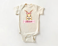 Personalized Easter Bunny Baby Bodysuit, Adorable Bunny Pullover