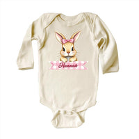 Personalized Easter Bunny Baby Bodysuit, Adorable Bunny Pullover