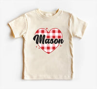 Heart Valentine's Day Baby Shirt, Custom Kids Valentine's Baby Pullover