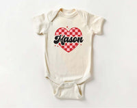 Heart Valentine's Day Baby Shirt, Custom Kids Valentine's Baby Pullover