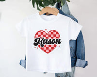 Heart Valentine's Day Baby Shirt, Custom Kids Valentine's Baby Pullover