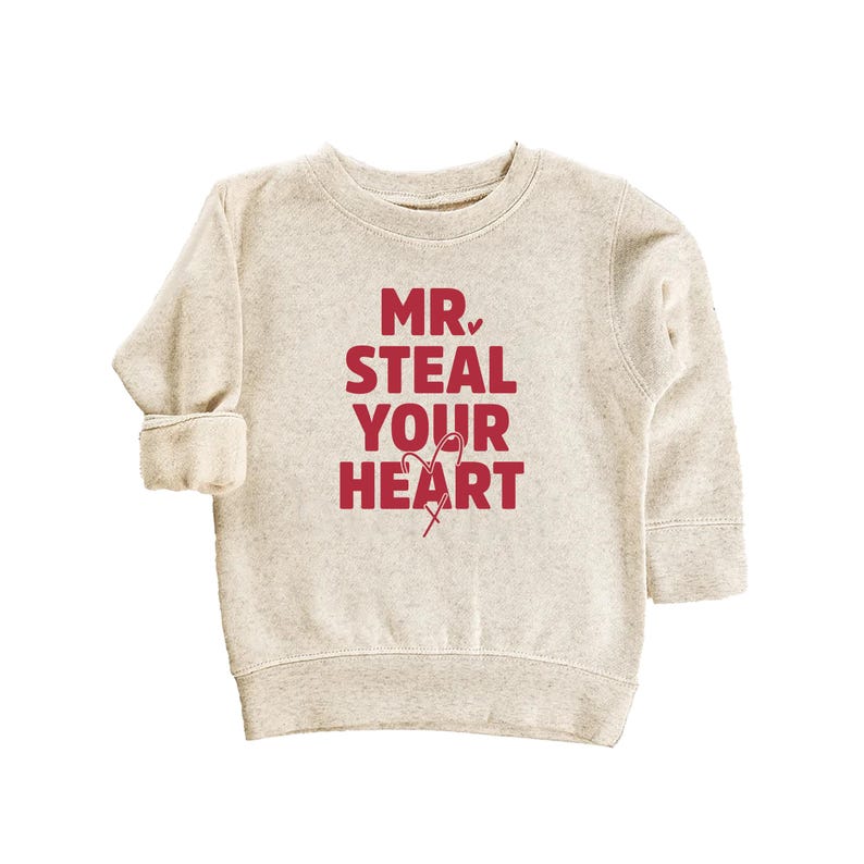 Mr. Steal Your Heart Baby Bodysuit, Adorable Boy Valentine Pullover